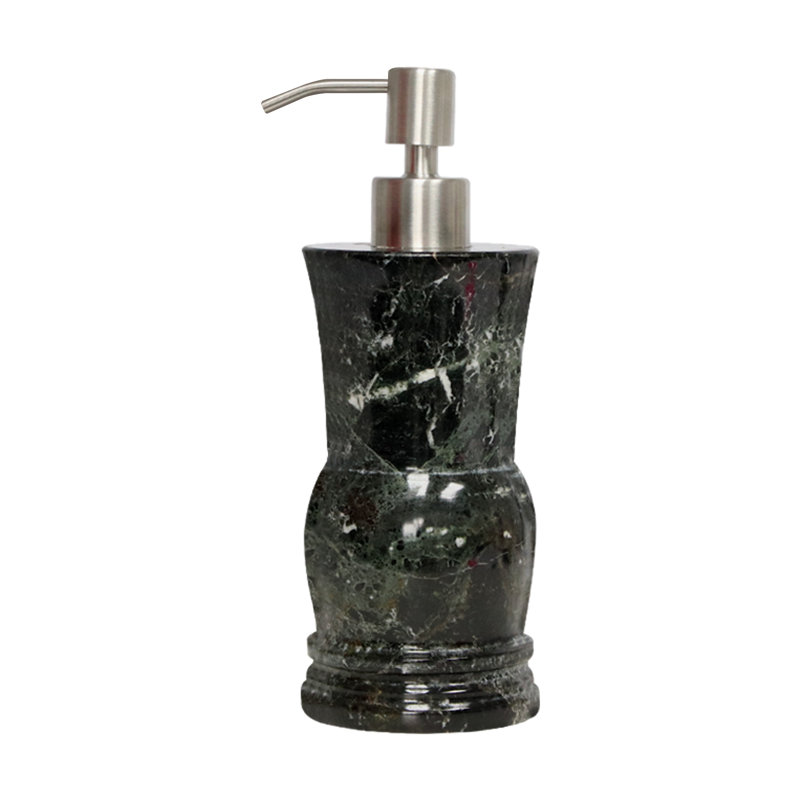 Distributeur de crème en marbre Audane, Noir / Chrome
