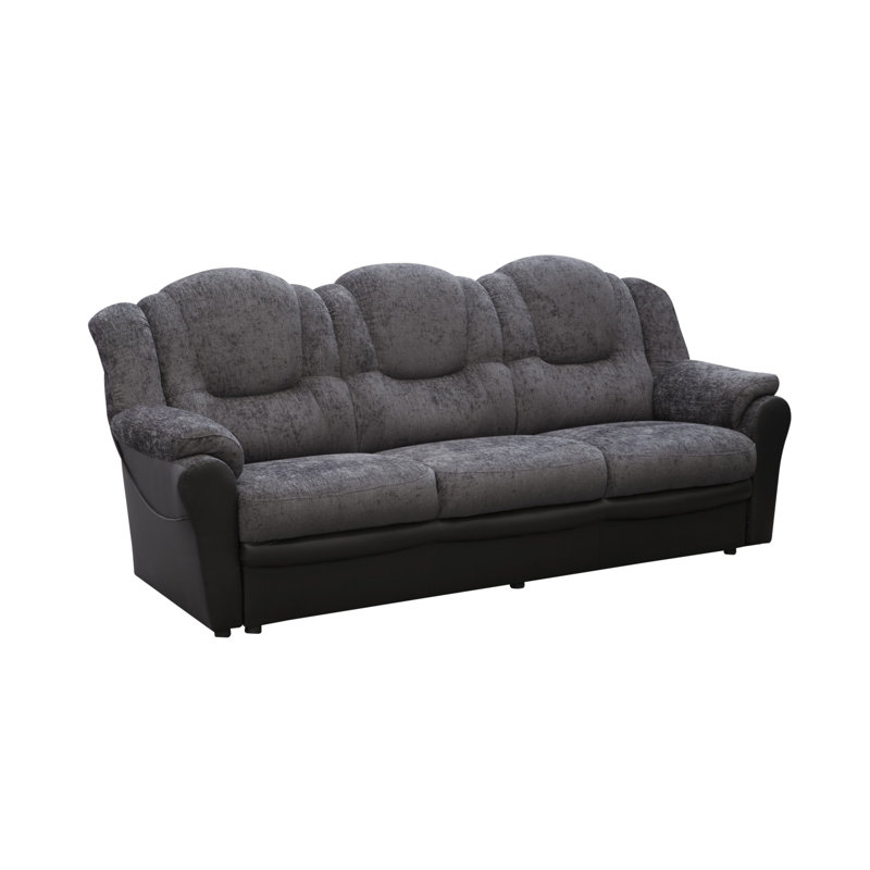 Texas 3 Seater Sofa, Grey/Black