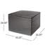 Tablette de rangement extérieure en fer gris, 33,85 po Profondeur x largeur 24,02 po, commode solution de patio avec fer robuste, option