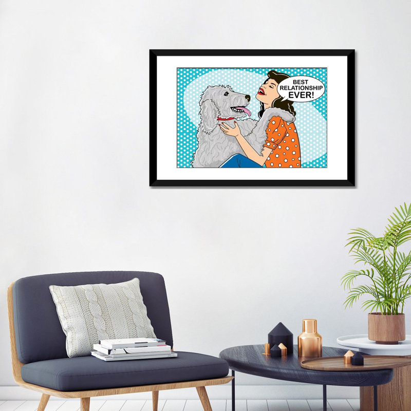 « best relationship jamais », impression sur toile, H 24 po x l 32 po x P 1 po, Papier d'art encadré noir, Blanc