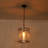 1-Light Handcrafted Textured Water-Glass Cylinder Pendant-1366521195