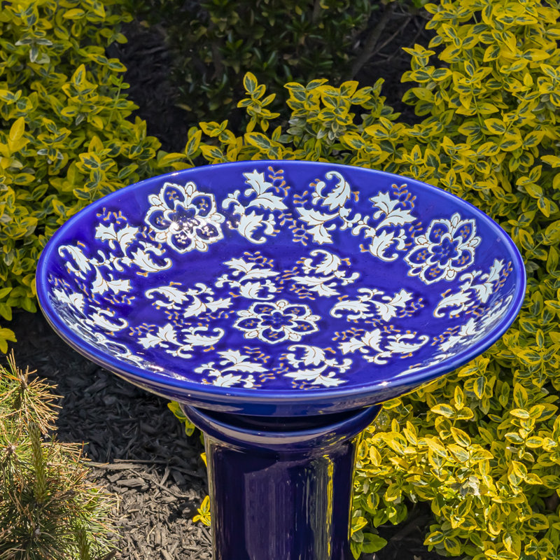 Manolete Ceramic Single Tier Birdbath