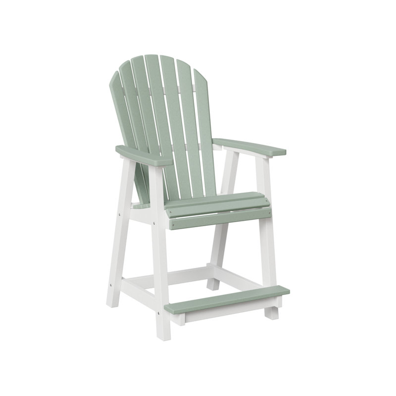 Chaise de comptoir Comfo, Blanc / Écume de mer