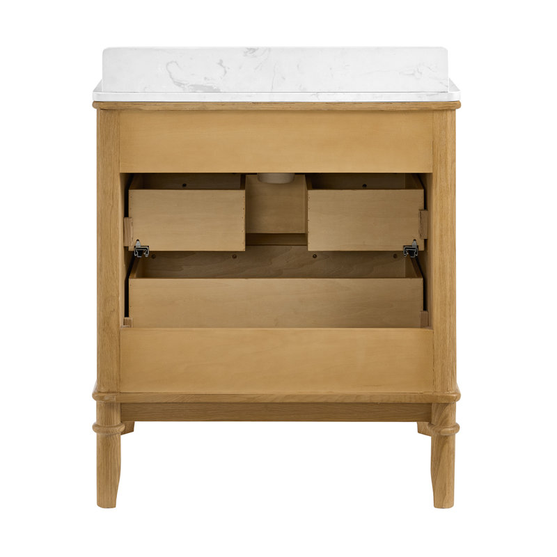 Meuble-lavabo Juliette, Chêne naturel rehaussé, 24"