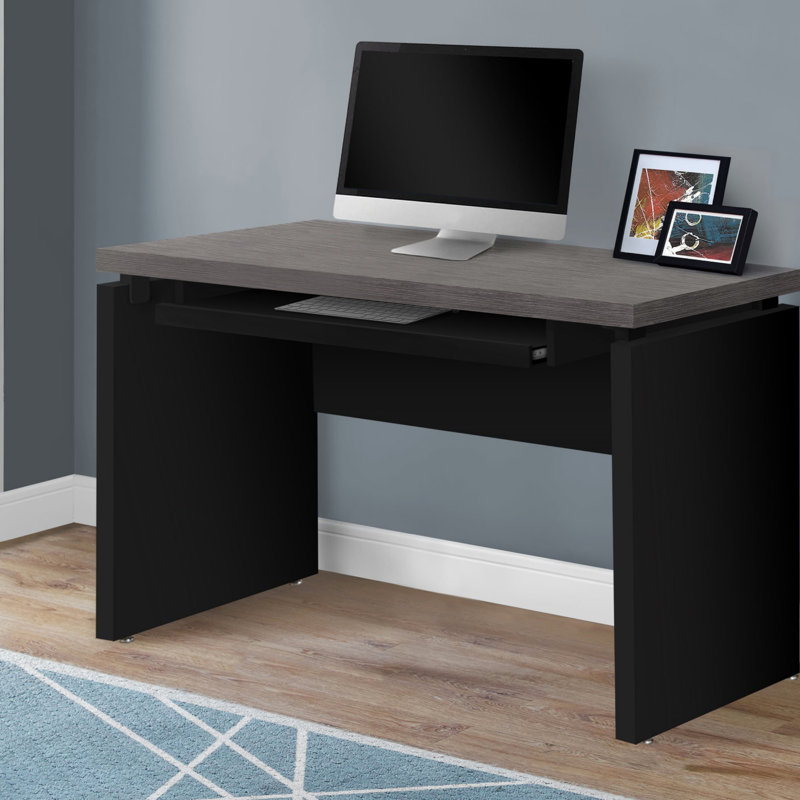 Bureau d'ordinateur, bureau personnel, ordinateur portable, L 48 po, travail, stratifié, contemporain, moderne
