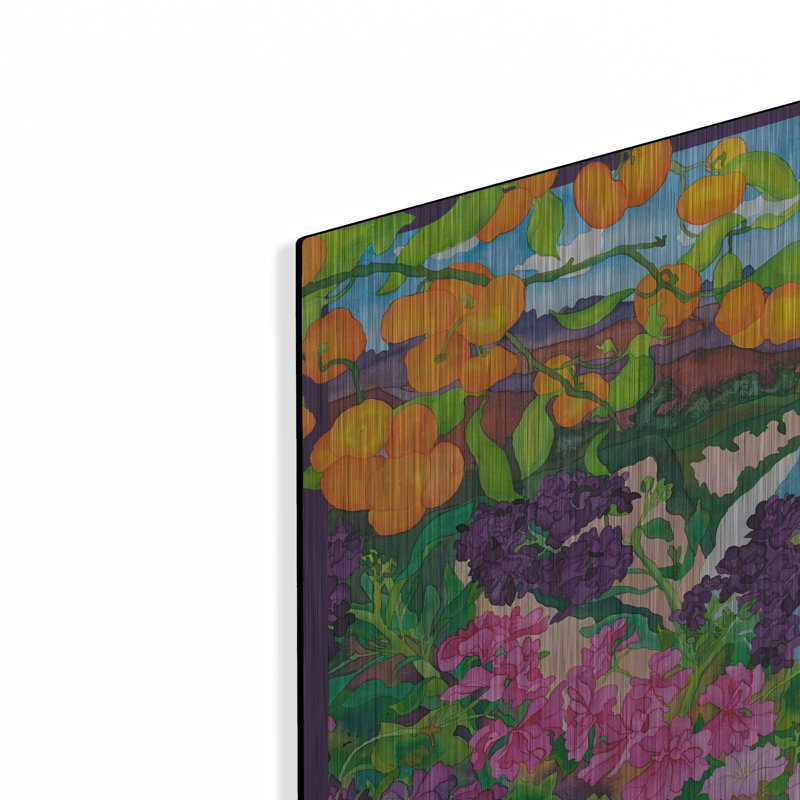 «Delorable Day- Square» par Carissa Luminess, art mural en métal, H 12 po x l 12 po