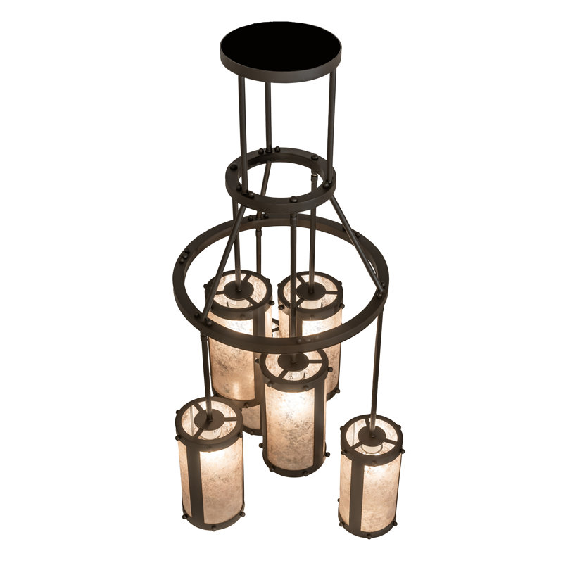 Lustre cylindrique unique à 6 lumières Halland