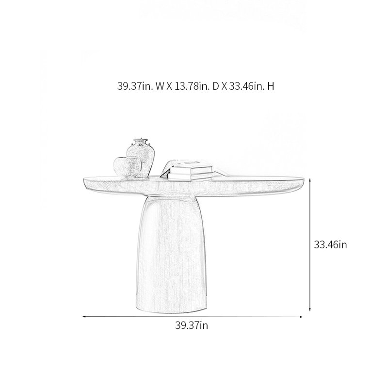 Retro Personalized Creative Console Table, 33.46" H x 39.37" W x 13.78" D
