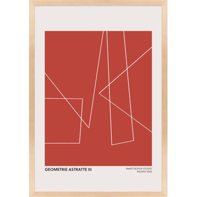 Geometric Abstraction In Red by Romina Gadler