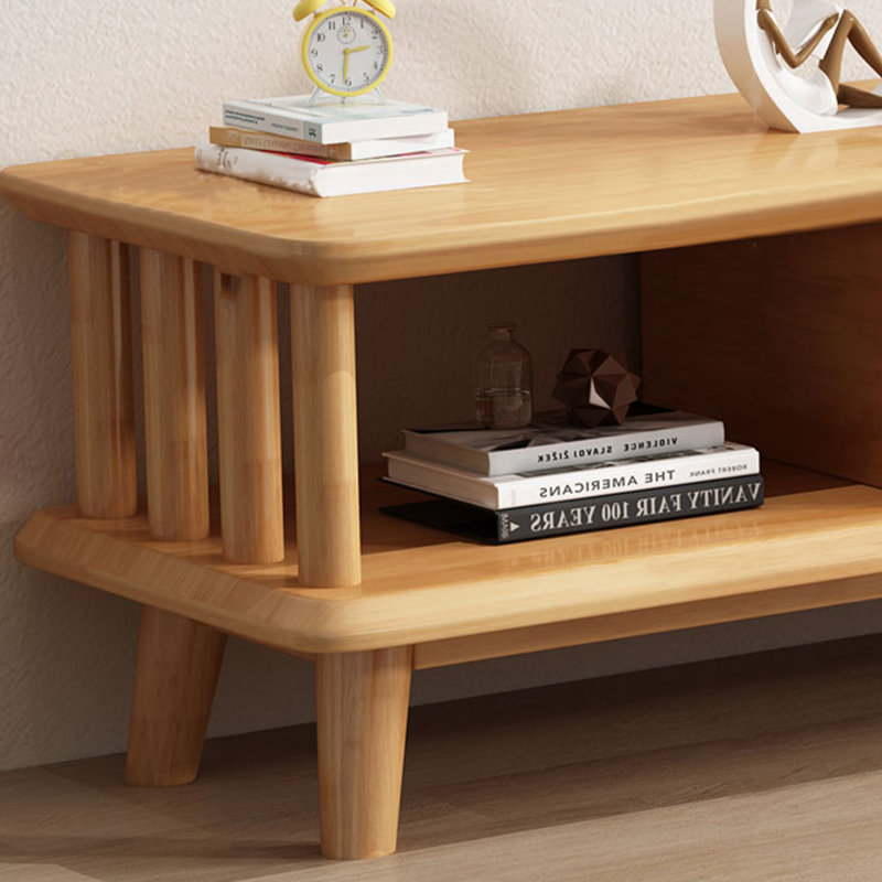 Crédence de rangement, Bois naturel, H 16,93 po x L 70,86 po x l 15,75 po