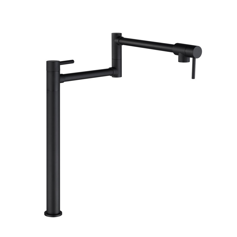 Robinet remplisseur de pot avec tige d'extension, Noir mat