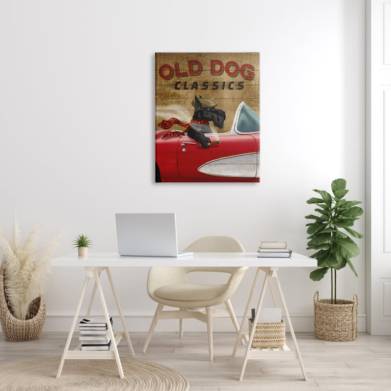 Old Dog Classics Scottish Terrier, Toile tendue, H 40 po x l 30 po