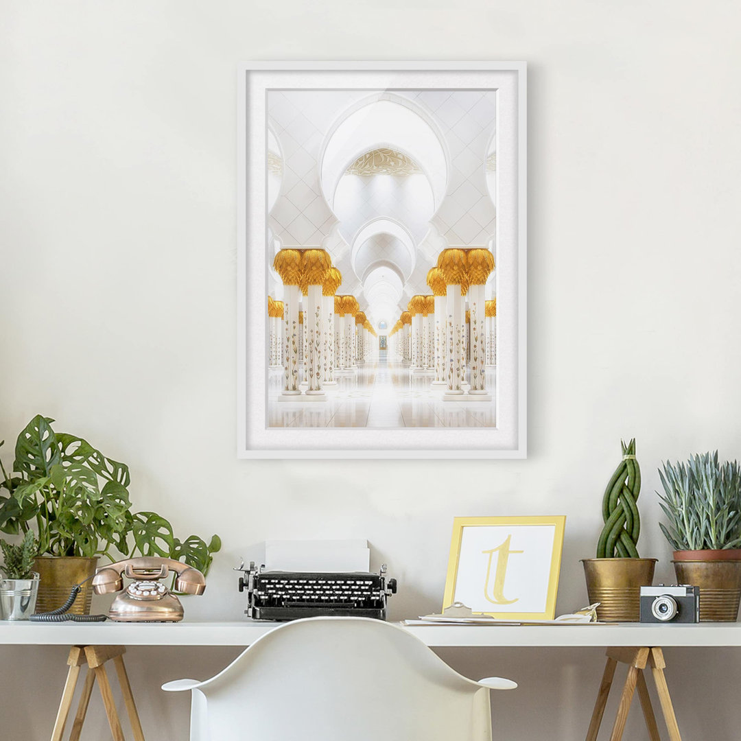 Gerahmtes Poster Mosque in Gold