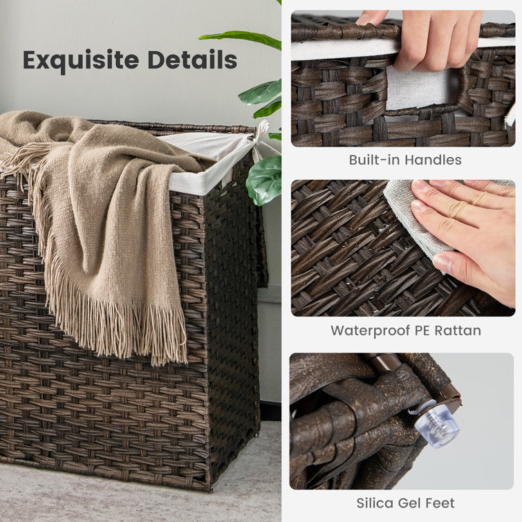 Bay Isle Home Wicker Laundry Hamper & Reviews