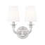 Applique murale 2 lumières Ain en nickel brossé-445834290