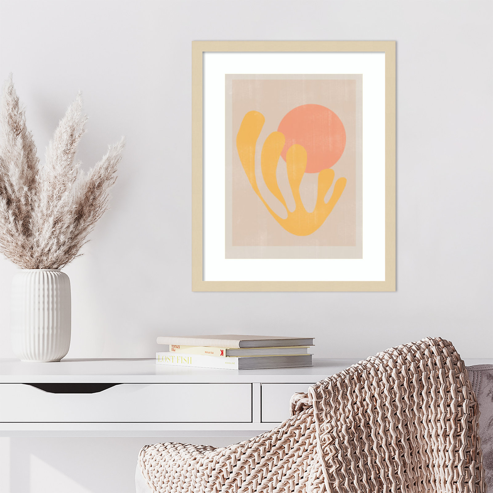 Giese "Modern Plant No. 2" Print, Brown, 21" H x 17" W