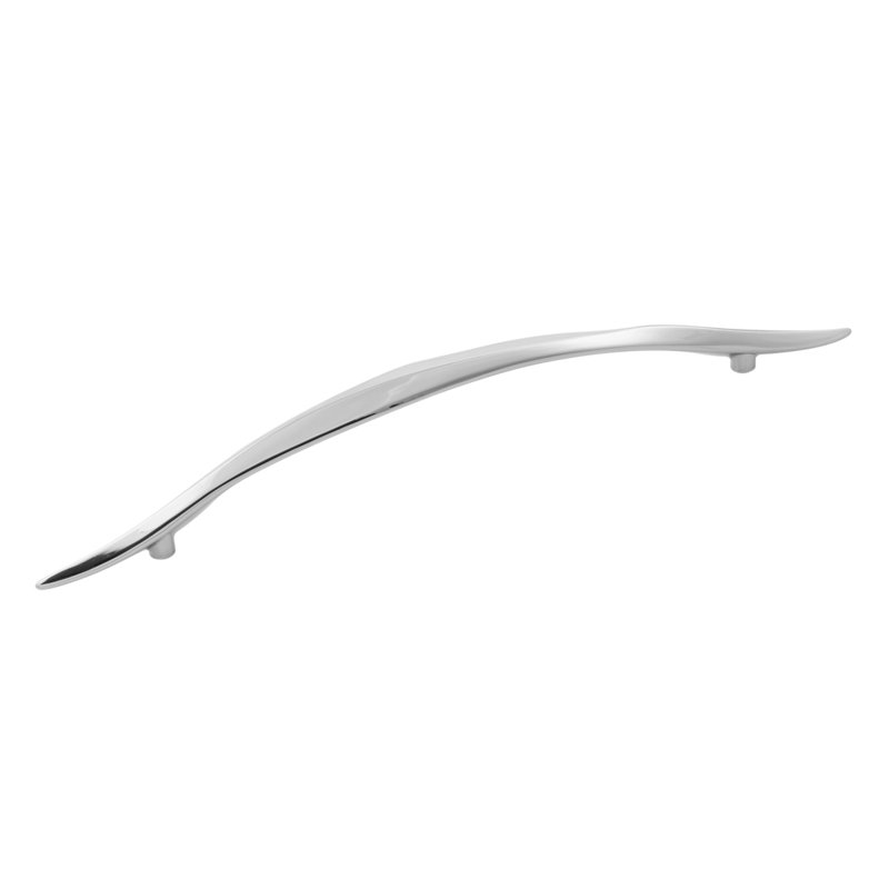 Willow Kitchen Cabinet Handles, Solid Core Drawer Pulls for Doors, 6-5/16" (160mm), Polished Nickel, 10 9/16", 7 9/16"