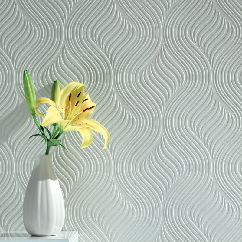 Paintable Abstract Vinyl Wallpaper Roll