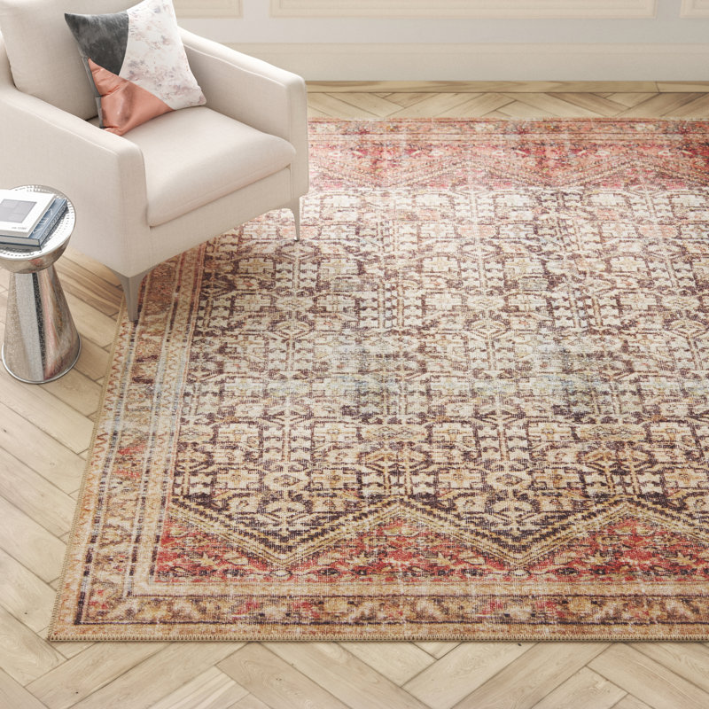 Rayburn Area Rug in Charcoal/Multi, Rectangle 7'6" x 9'6"