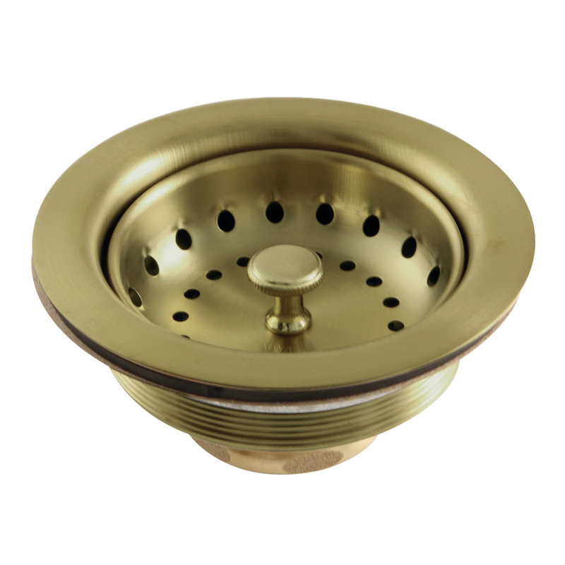 Kingston laiton Tacoma 3 1/2 pouces évier de cuisine panier crépine seulement, Laiton brossé