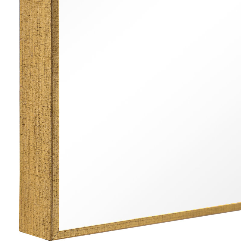 Foran Rectangle Wall Mirror, Gold, 60" H x 20" W