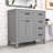 Nurah 36 " W Free Standing Wall Mounted 1 Single Vanity Bathroom Vanity With Ceramic Top-823899710