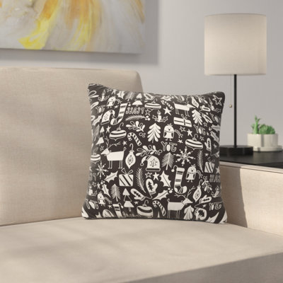Heather Dutton Peace and Joy Black Throw Pillow