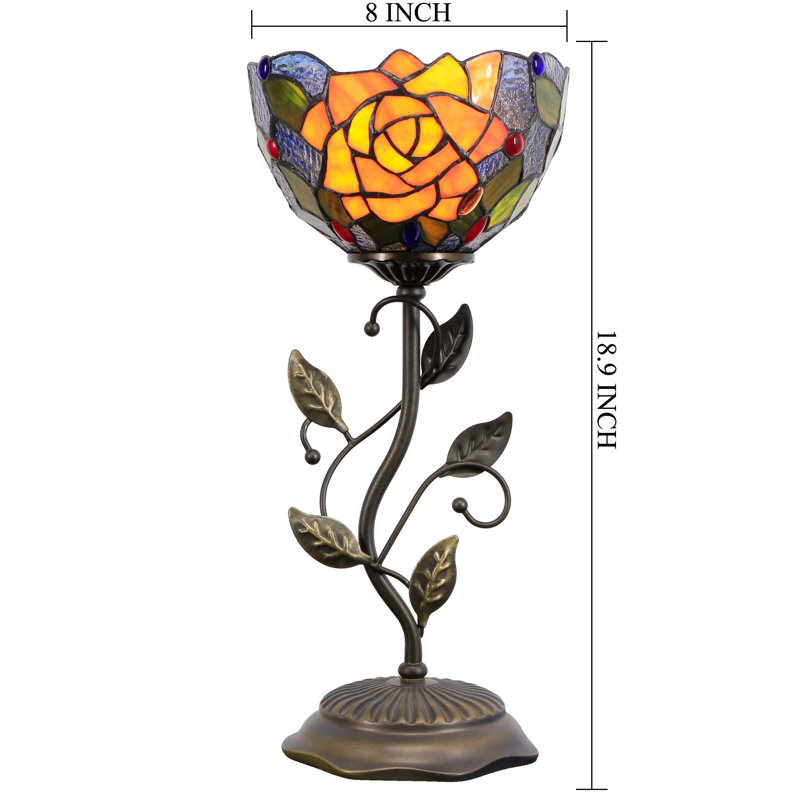 Petite lampe de table en vitrail Tiffany