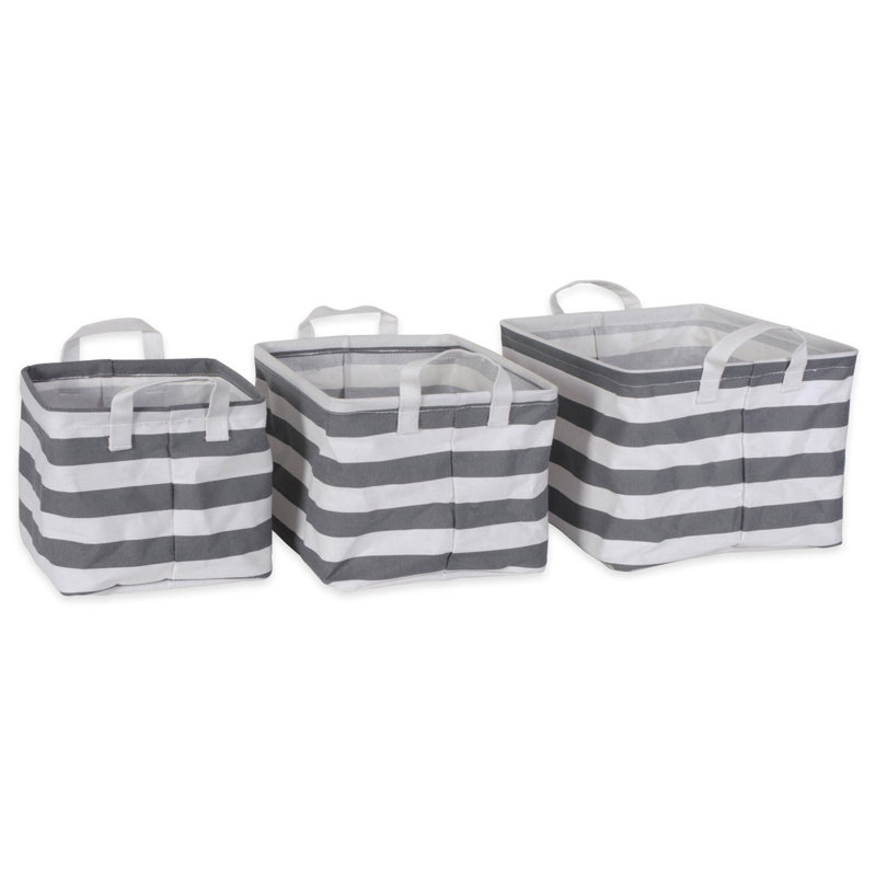 PETIT ENSEMBLE DE COTON EN PE COUVERT / PETITE LAVERIE GRIS RECTANGLE GRIS ASST / 3