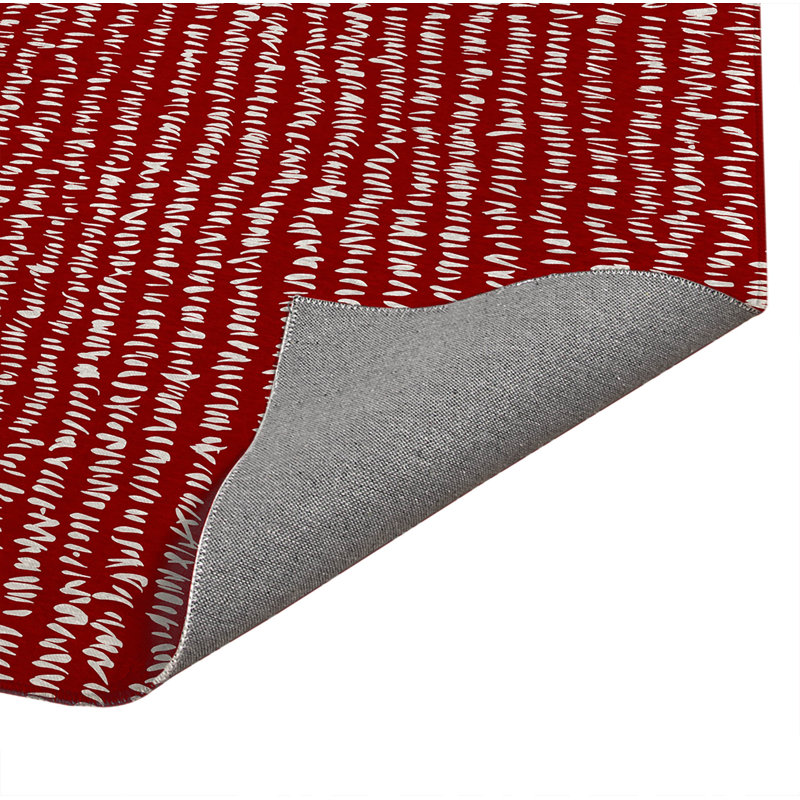 Tapis de cuisine Crop Row, Rectangulaire 2 pi x 3 pi, Rouge canneberge
