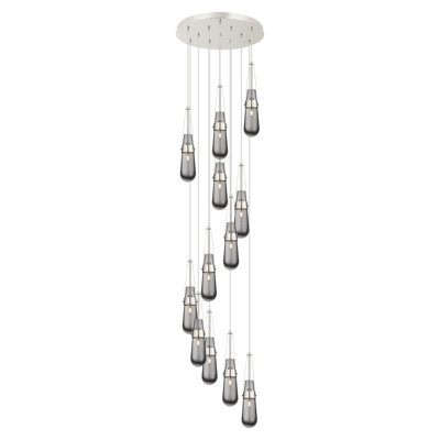 Luminaire suspendu en grappe à 12 lumières