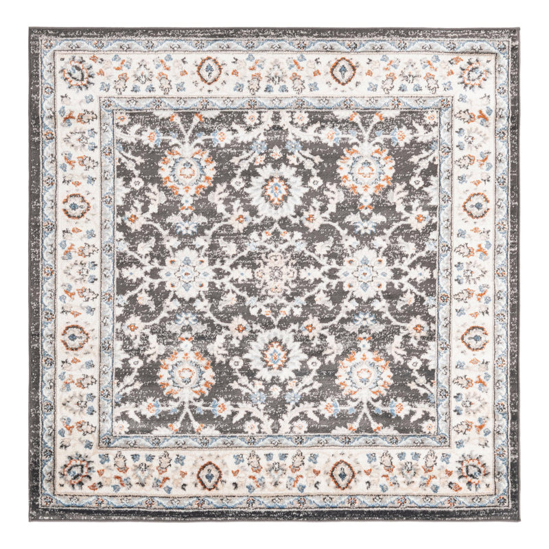 Arends Floral Indoor Rug, Square 5'3"