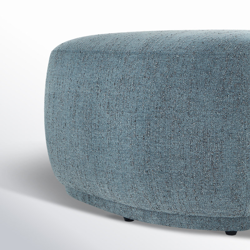 Repose-pieds triangulaire rembourré 26,5 po Adna, Boucle bleu acier moelleux