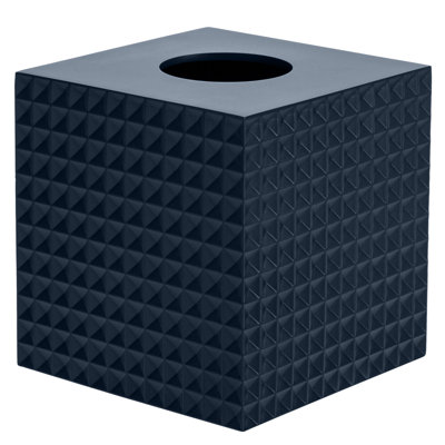 BRAEMAR TISSUE BOX RÉSINE BLEU MARINE
