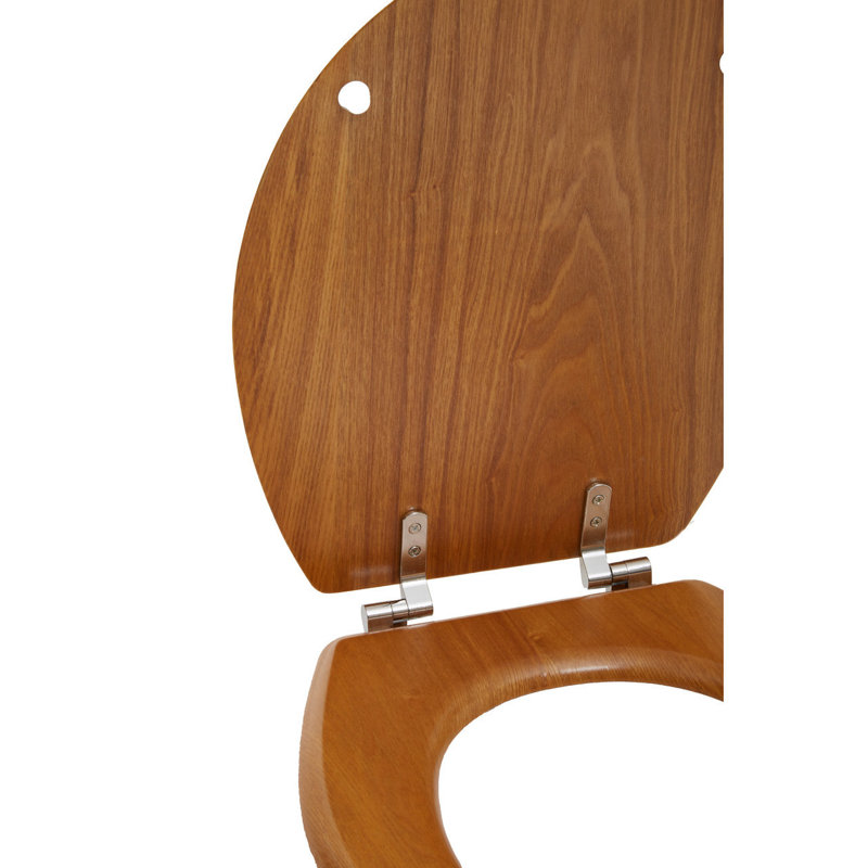 Rosanna Elongated Standard Toilet Seat, Light Oak