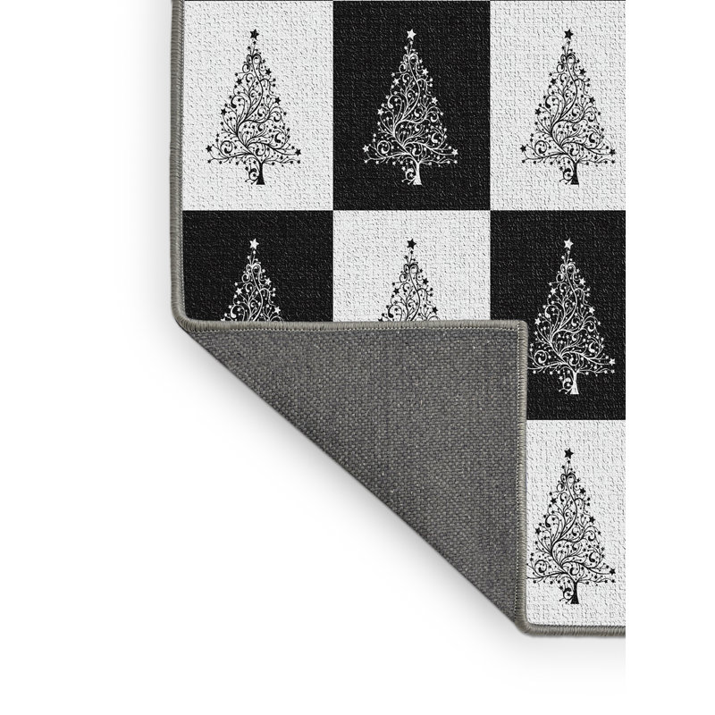 Tapis de noël zone noire, Rectangle 4 pi x 6 pi