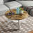 31.5" Circle Coffee Table for Living Room, 2-Tier Wood Accent Center Table with Open Storage-419197709