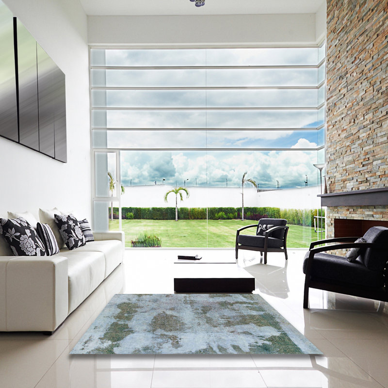 Tapis abstrait moderne 853, Carré 8 pi