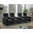 Kryton Upholstered Tufted Recliner Living Room Set Black