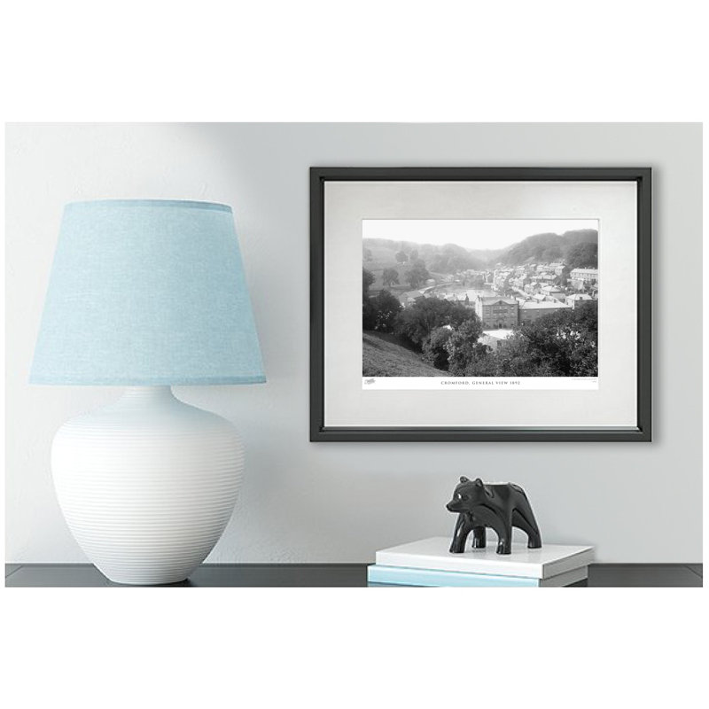 Cromford, General View 1892 - Single Picture Frame Print, 45cm H x 60cm W x 2.3cm D