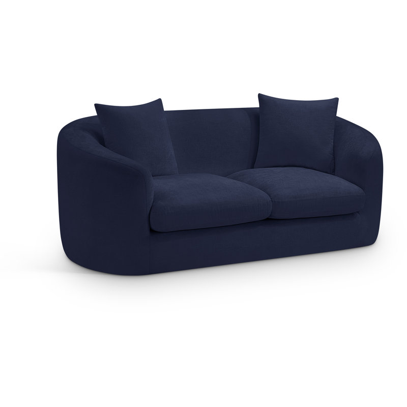 Causeuse Penelope, Tissu chenille bleu marine