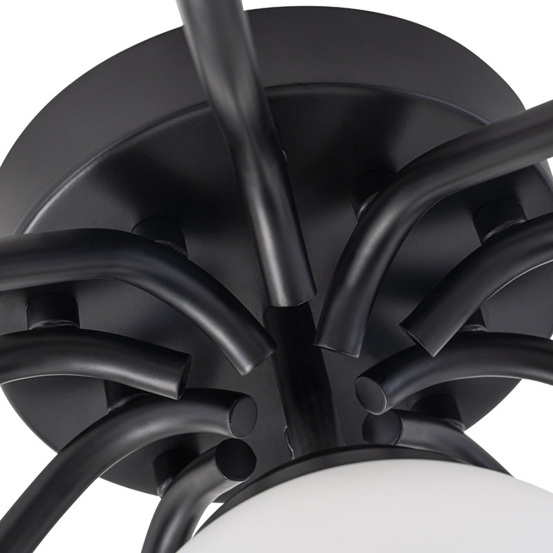 Plafonnier semi-encastré Honniball, 11 lumières, Noir