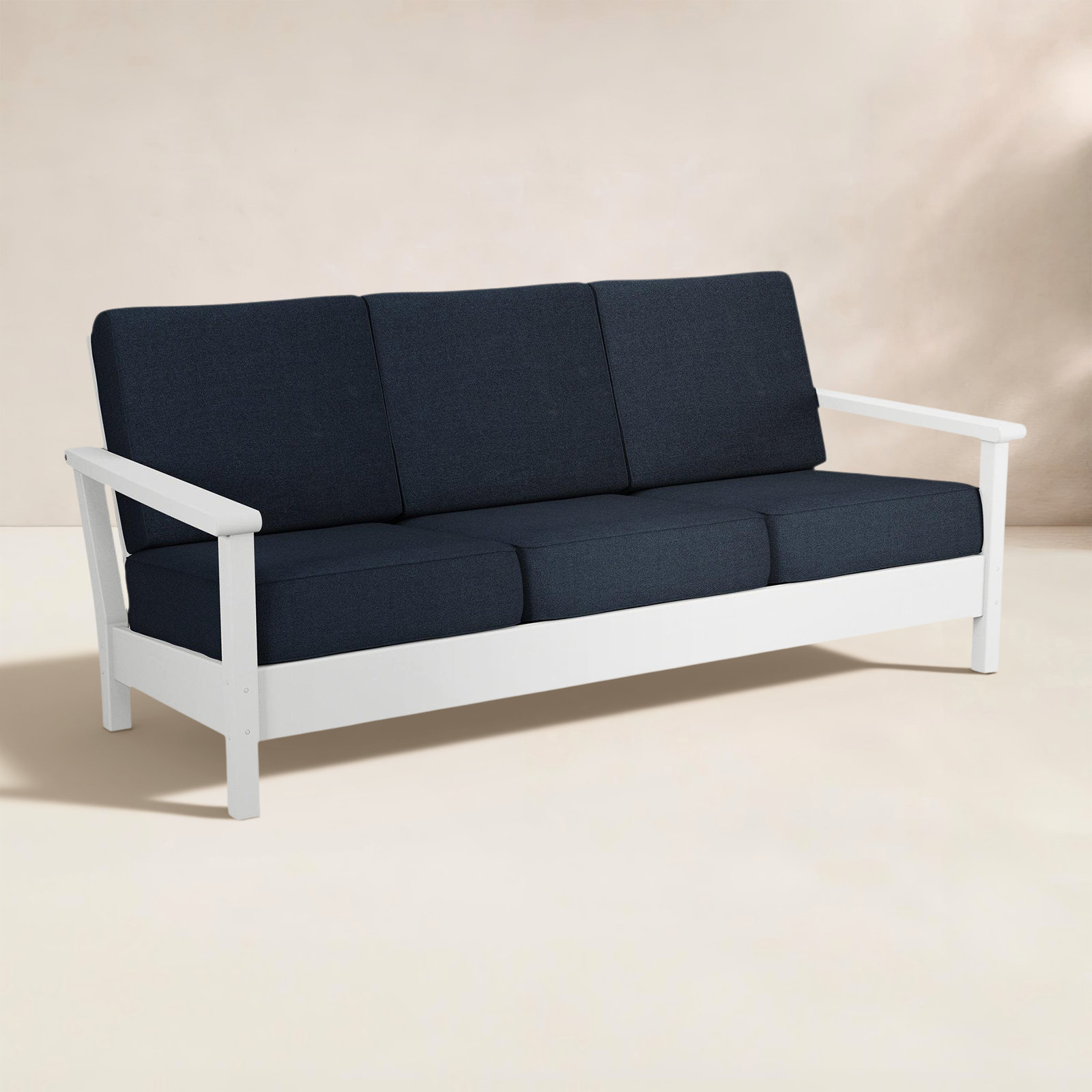 Harbour Deep Seating Sofa, Marine Indigo, White