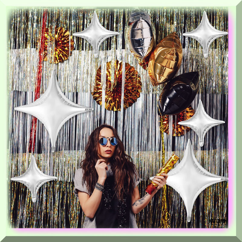 Gold Glitter 4th Anniversary Celebration Set