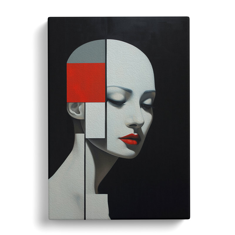 Minimalist Art Hard Edge Painting No.2 - No Frame Print, 60cm H x 40cm W x 3cm D