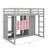 Twin-Size Wooden Loft Bed Featuring Integrated Wardrobe, Shelves And Staircase-1851700158