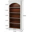 70.86" 5-Tier White & Oak Vintage Library Bookcase For Living Room, Office, Bedroom