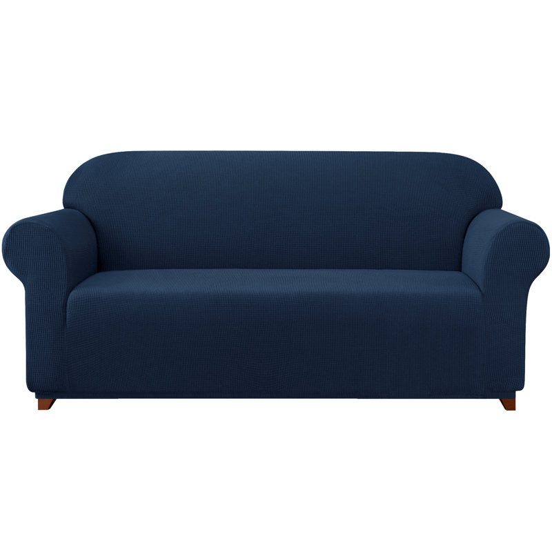 Box Cushion Loveseat Slipcover, Navy, 104cm H x 180cm W x 107cm D