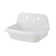 ELLAI 24-in Wall Mounted High Back Utility Sink White Ceramic Farmhouse Laundry Sink Bathroom Sink