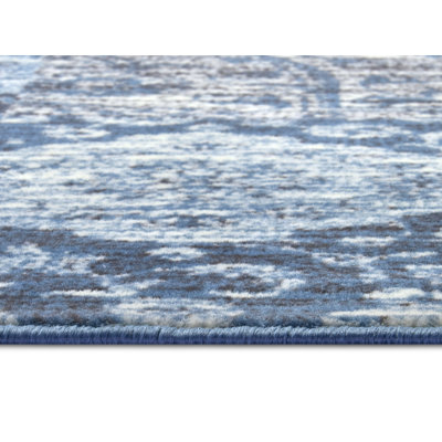 Designer Grey/Sky Blue Rug